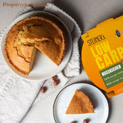 STEINER's Low Carb Nusskuchen - low-carbohydrate ready-to-eat sugar-free nut cake