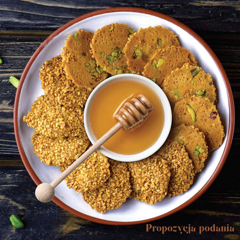 Massara Crunchy Sesame Cookies - Turkish sugar-free sesame cookies with pistachios and cashew