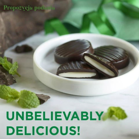 Russel Stover Stevia Mint Patties - filled sugar-free chocolates with mint paste