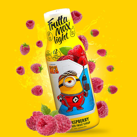 FruttaMax Light Fruit Syrup Raspberry 500ml / 12L - fruit syrup for Sodastream reduced sugar content.