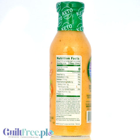 Walden Farms Kick'n Cajun USA - pikantny dressing zero bez sukralozy, smak serowo-paprykowy