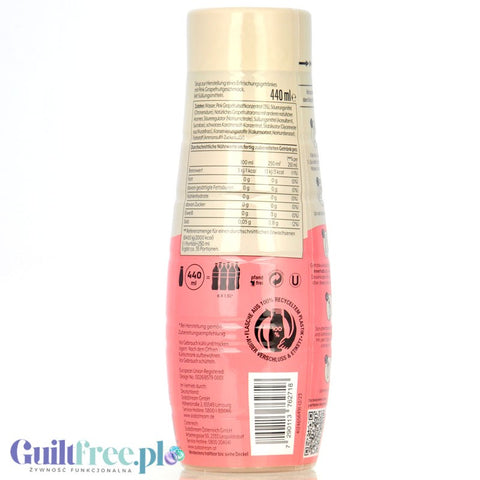 SodaStream No Sugar Pink Grapefruit 440ml / 9L - syrop / koncentrat do wody bez cukru i kalorii, Różowy grejpfrut