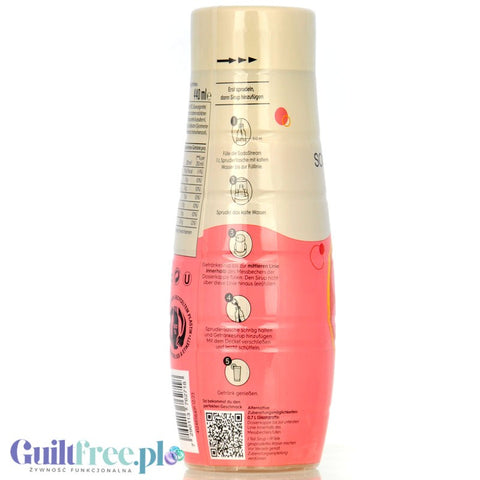 SodaStream No Sugar Pink Grapefruit 440ml / 9L - syrop / koncentrat do wody bez cukru i kalorii, Różowy grejpfrut