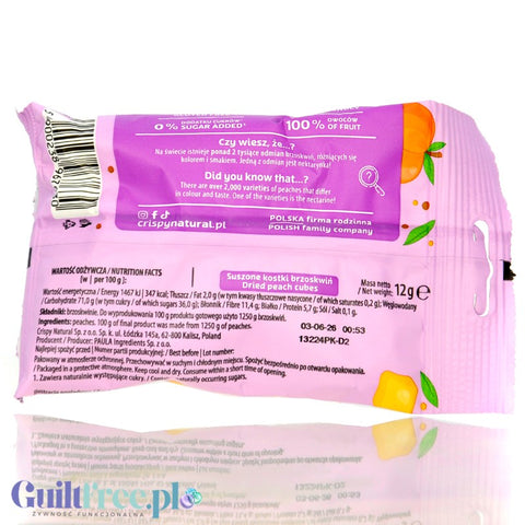 Crispy Natural Peach - crispy dried freeze-dried peach 100%.