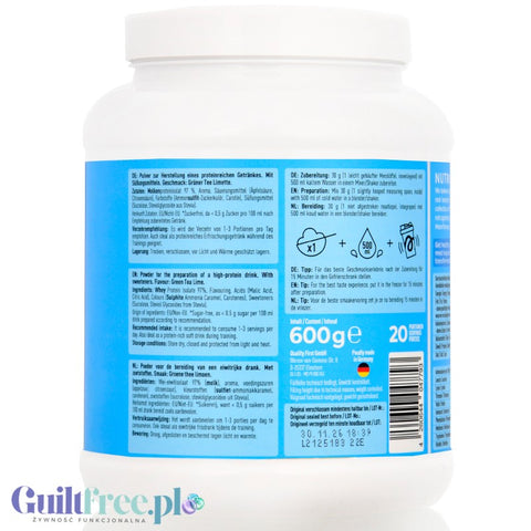 More Nutrition More Clear Summer Lemon 600g - clear milk protein isolate, light protein supplement with stevia