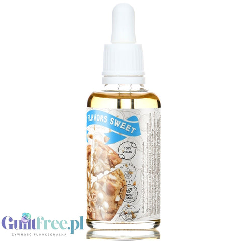 Funky Flavors Sweet White Chocolate & Macadamia - słodzony aromat bez cukru, tłuszczu i kcal, Makadamia & Biała Czekolada