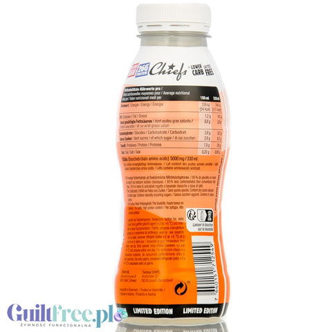 Chiefs Caramel City Salty Caramel - RTD protein shake without lactose, 26g protein 165kcal, Salted Caramel flavor
