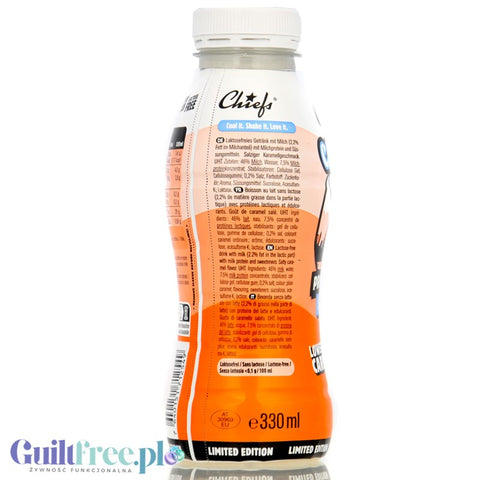 Chiefs Caramel City Salty Caramel - RTD protein shake without lactose, 26g protein 165kcal, Salted Caramel flavor