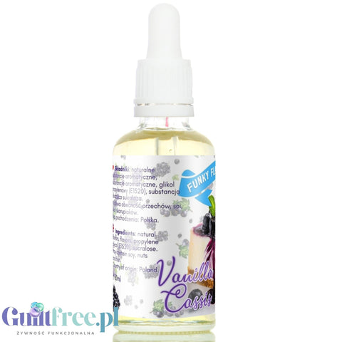 Funky Flavors Sweet Vanilla Cassis - sweetened, liquid, sugar & fat free food flavoring