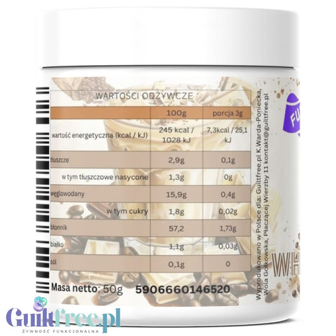 Funky Flavors Splash White Mocha 50g - aromat słodzący w proszku bez cukru, smak kawy z białą czekoladą