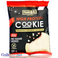 Frank & Oli Active High Protein Cookie, Strawberries with white chocolate - High Protein Cookie without sugar.