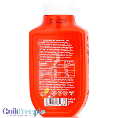 HelloTaste So Fine, Burger Time 15kcal - sugar-free tomato-mayonnaise sauce with stevia and erythrol