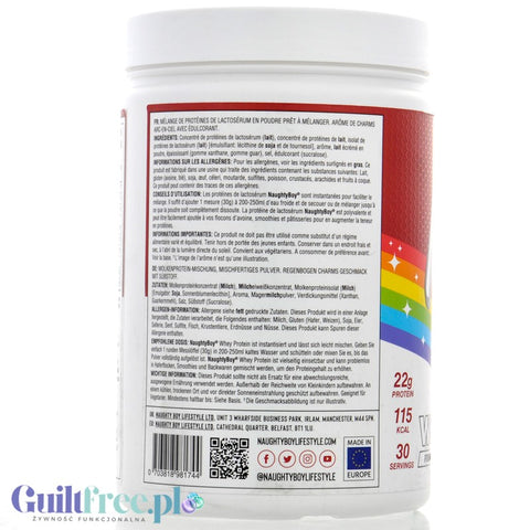 Naughty Boy Whey Premium Protein Rainbow Charms 900g