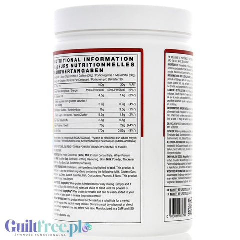 Naughty Boy Whey Premium Protein Rainbow Charms 900g