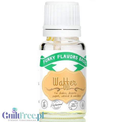 Funky Flavors Basic Waffer 10ml - kropelki smakowe o aromacie wafelków - bez cukru i bez słodzików