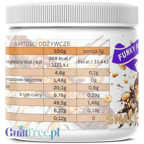 Funky Flavors Splash Snacker Nutter 200g - sugar free sweetener powder, Chocolate Peanut Butter flavor
