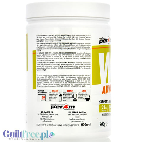 Per4m Whey Advanced Protein Baklava 0.9kg - dense protein nutrient WPC, WPI & MPC flavored Baklava.