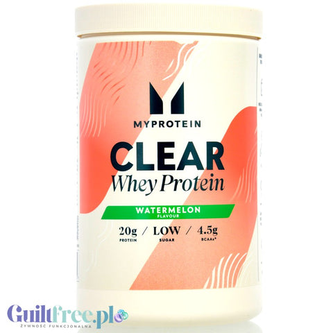 MyProtein Clear Whey Protein Watermelon - klarowny, lekki hydrolizat o smaku arbuza, 20g białka