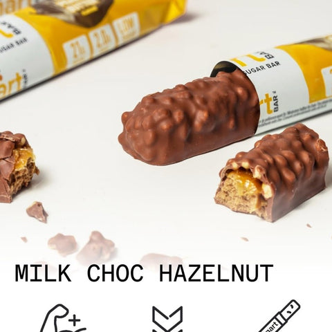 Phd Smart Bar Milk Choc Hazelnut - sugar-free protein bar with caramel, chocolate and nuts