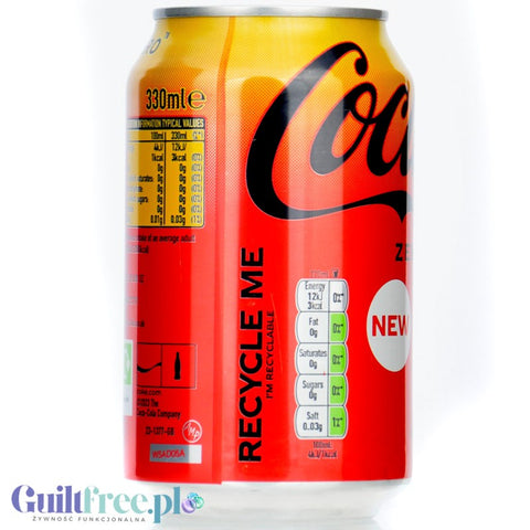 Coca Cola Lemon Zero 330ml - lemon cola without sugar and calories