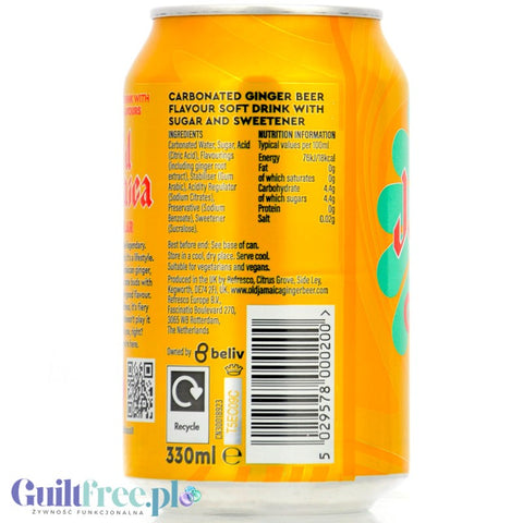 D&G Old Jamaica Ginger Beer Regular (CHEAT MEAL) bezalkoholowe piwo imbirowe  330ml 0% vol alk