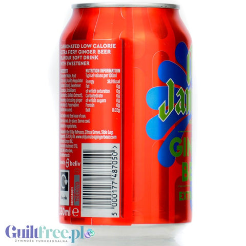 D&G Old Jamaica Ginger Beer Extra Fiery (CHEAT MEAL) bezalkoholowe piwo imbirowe 0% pikantne