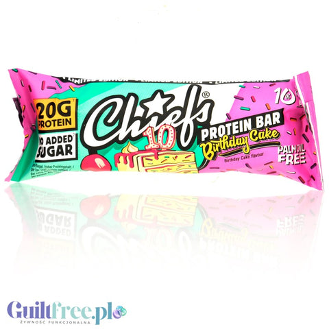 Chiefs Protein Bar Birthday Cake - protein bar, Birthday Cake, 20g protein & 200kcal
