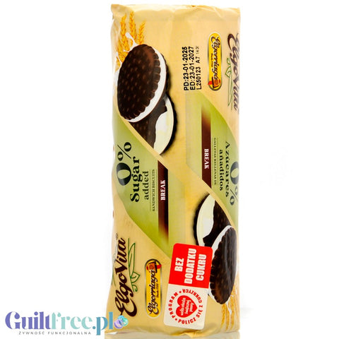 ElgoVita Sandwich Cocoa Biscuits - crispy cocoa marshmallows with no added sugar cream