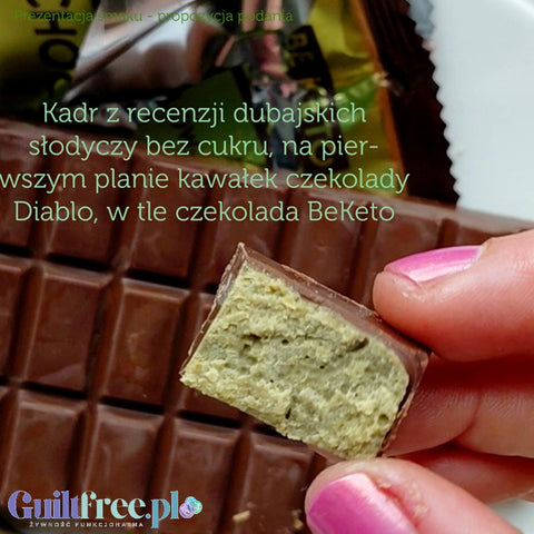 Diablo Dubai Chocolate 200g - czekolada dubajska bez dodatku cukru z pistacjami i knafeh