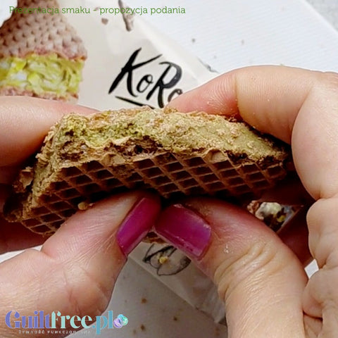 KoRo Bio Pistazienschnitte mit Pistaziencreme - bio wafer with pistachio cream 45% pistachios!