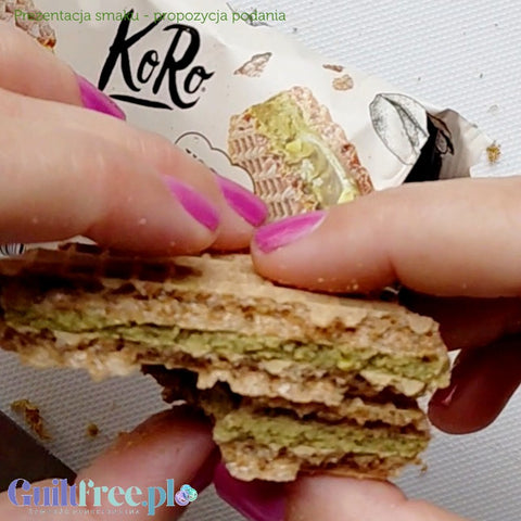KoRo Bio Pistazienschnitte mit Pistaziencreme - bio wafer with pistachio cream 45% pistachios!