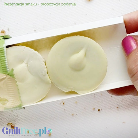 Ahead White Chocolate & Pistachio Creme Cups - chocolates with pisatation filling in white chocolate