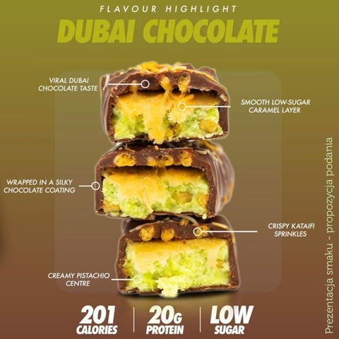 Per4m Protein Bar Dubai Chocolate - 20g protein bar, flavor dubai chocolate