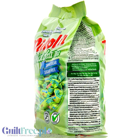 Pictolin Matcha Tea 1kg - cukierki bez cukru z ekstraktem zielonej herbaty matcha