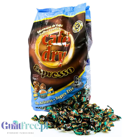 Pictolin Cafe Dry Espresso 1kg - intensywnie kawowe cukierki bez cukru