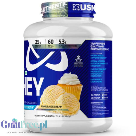 USN Blue Lab Whey Vanilla 2kg - protein supplement WPI, WPC, WPH with Tolerase L.