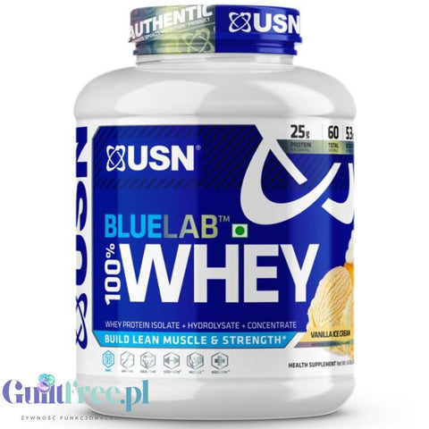 USN Blue Lab Whey Vanilla 2kg - protein supplement WPI, WPC, WPH with Tolerase L.