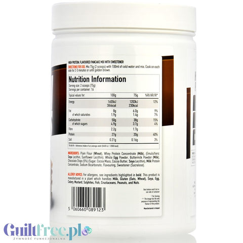 Per4m Protein Pancakes Chocolate Chip 1.2kg - protein pancakes with chocolate chunks