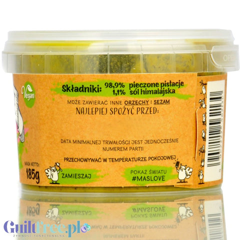 Maslove Pieczone Pistacje z Solą Himalajską 185g miazga bez dodatku cukru