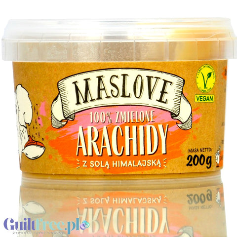 Maslove Arachidowe z Solą Himalajską 200g mielone masło orzechowe 100% orzechy