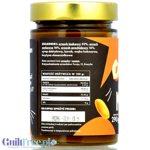 MasLove Carobella Super Smooth - cream of 3 nuts with carob and dates without added sugar