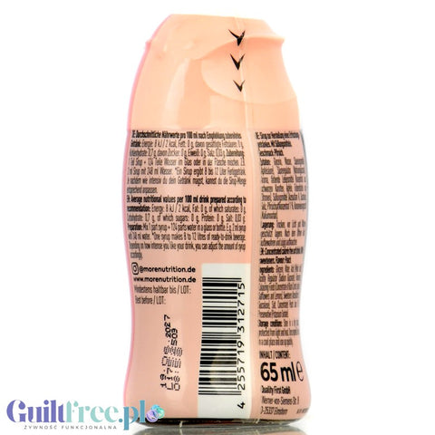 More Nutrition Zerup Pink Peach for 8L - concentrated water syrup without sugar and calories, Pink Peach