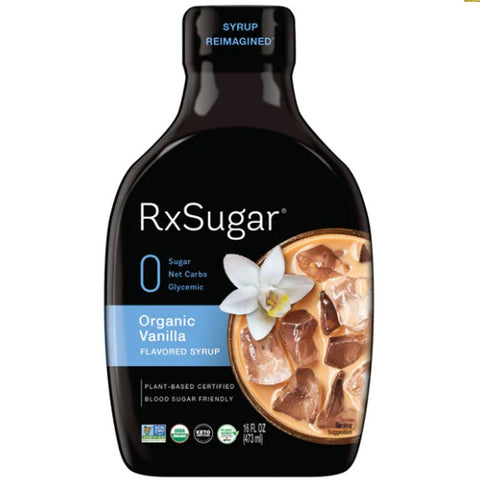 RxSugar Allulose 473ml, Vanilla - sweetener, allulose in liquid syrup, vanilla flavor