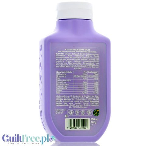 HelloTaste Coconut Matcha Topping - a thick sugar-free topping for omelets and oatmeal