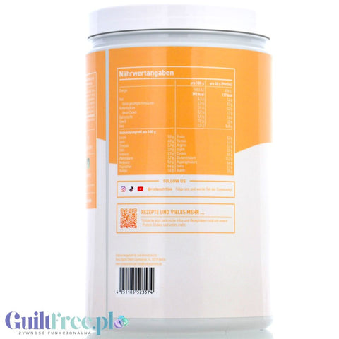 Rocka Nutrition Protein Shake Peach Yogurt 0.9kg - vegan protein supplement 4 protein sources