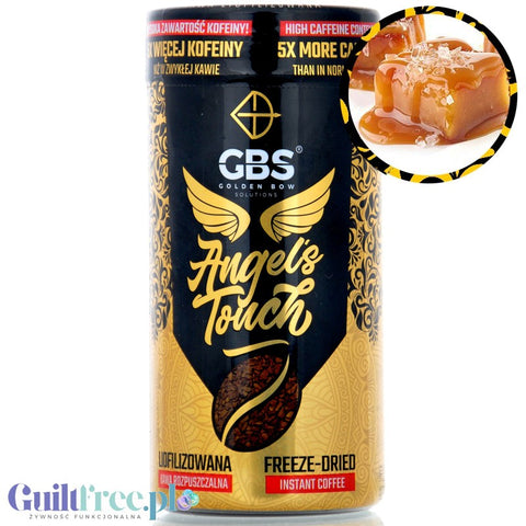 GBS Angel's Touch Salted Caramel 90g - freeze-dried instant coffee with higher caffeine content