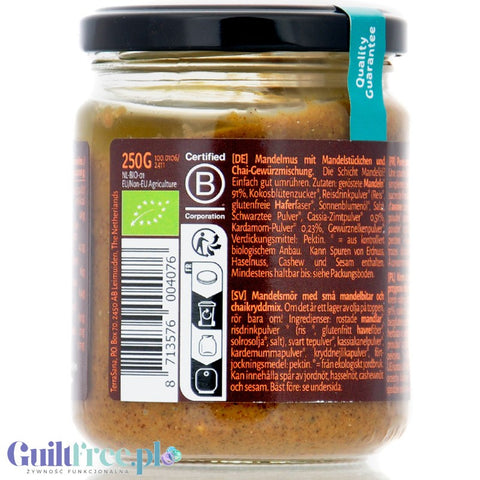 Terrasana Crunchy Almond Chai - Crunchy roasted almond cream with chai spice blend