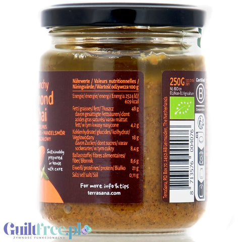 Terrasana Crunchy Almond Chai - Crunchy roasted almond cream with chai spice blend
