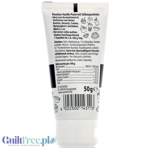Pickerd Bourbon Vanille Paste - wegańska pasta waniliowa bez cukru i alkoholu