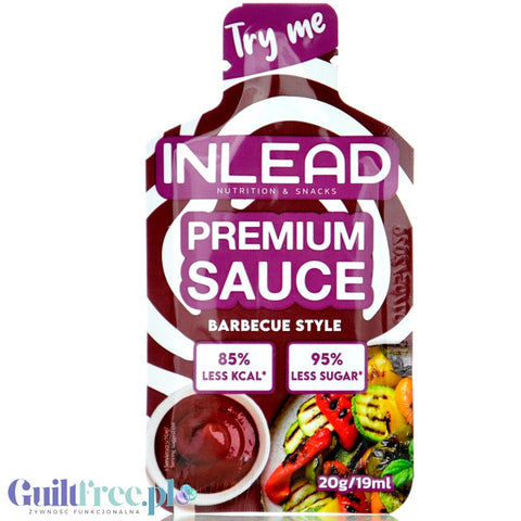 Inlead Premium Sauce BBQ saszetka 20g - wegański sos barbecue bez cukru tylko 16kcal